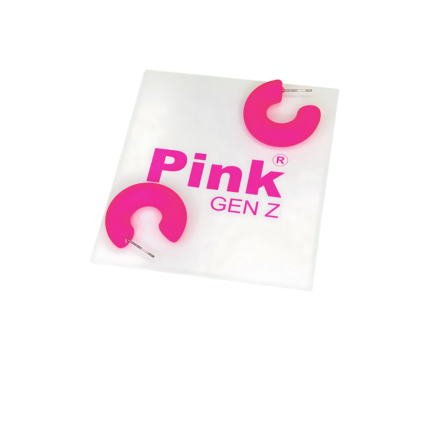 Hot Pink Halo Hoops-Earrings